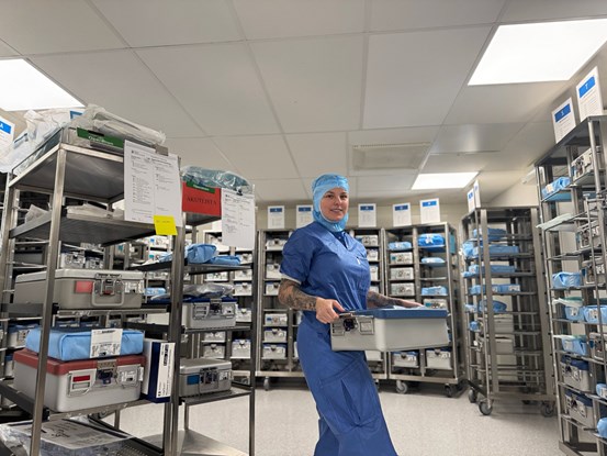 Frida Niinimaa är steriltekniker på Örnsköldsviks sjukhus.