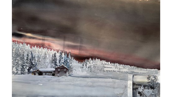 Beskrivning av akvarellen "Till minne" finns i brödtexten.