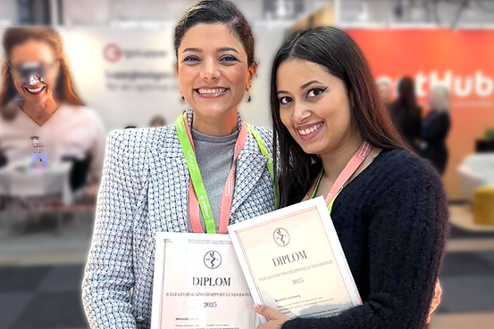 Melinda Vahabi, tandläkare FTV Kvissleby och Elisabeth Granberg, tandläkare FTV föreläste på vann ”Årets bästa forskningsrapport” inom endodonti på Riksstämman i Stockholm.