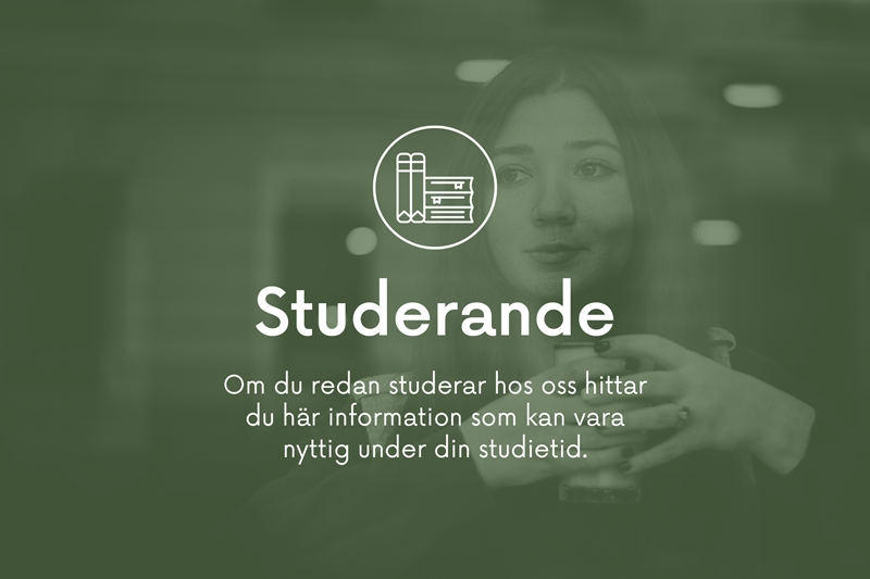 För studerande: om du redan studerar hos oss så hittar du nyttig information här