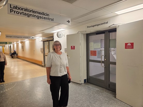 Fotot föreställer Ingela Lindblad, enhetschef för laboratoriemedicin vid sjukhuset i Sundsvall. 