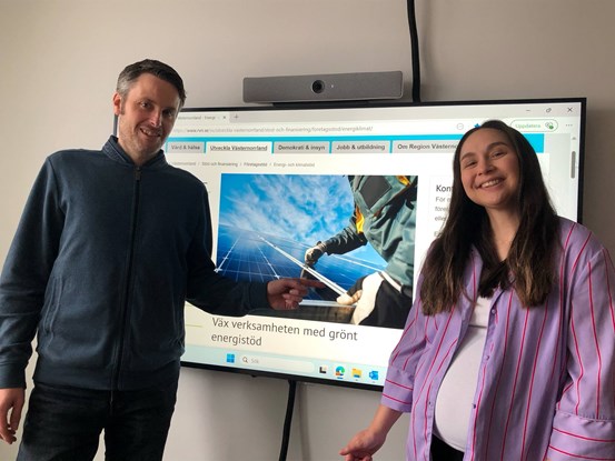 Thomas Stattin, projektledare och  Emma-Lee Björk på Energikontoret Västernorrland