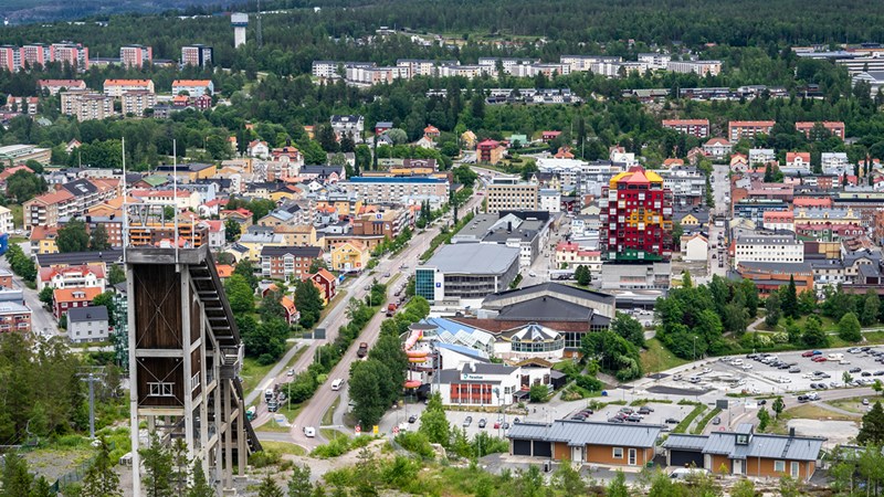 Flygbild över Örnsköldsvik