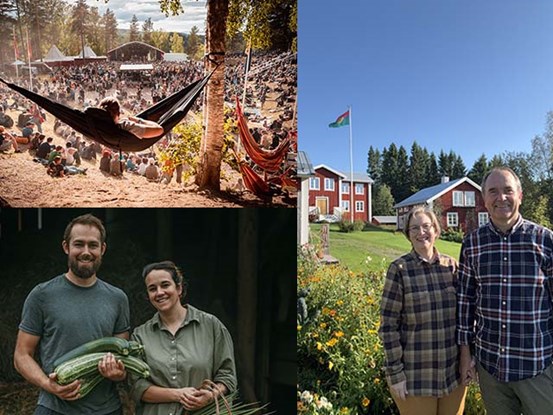 Bildcollage som illustrerar Västernorrlands tre kandidater till Stora turismpriset.