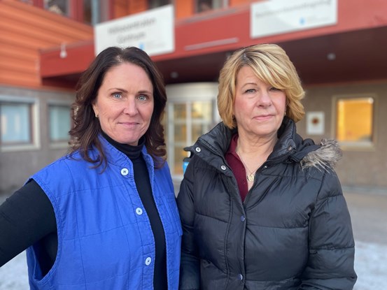 Helena Parment Isaksson, enhetschef, och Helen Sjöstedt, psykiatrisjuksköterska