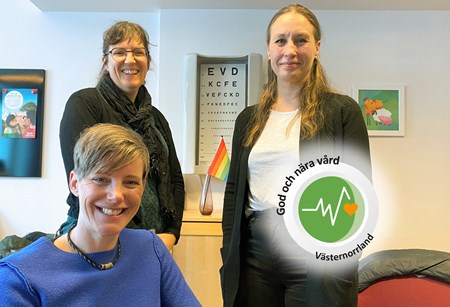 Anna Memmi, projektledare, Camilla Lundin, skolsköterska på Gerestaskolan och Annika Frykholm, kurator på hälsocentralen Premicare Öbacka. 