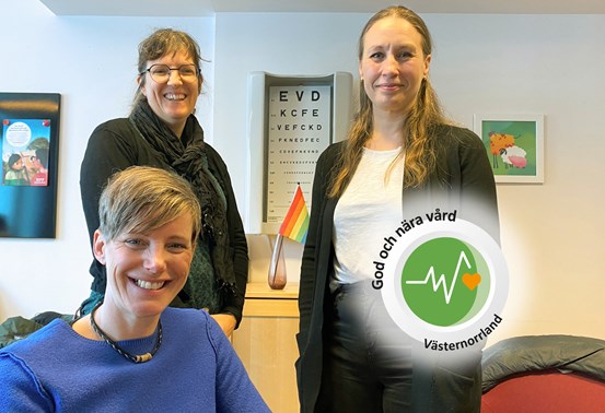 Anna Memmi, projektledare, Camilla Lundin, skolsköterska på Gerestaskolan och Annika Frykholm, kurator på hälsocentralen Premicare Öbacka. 