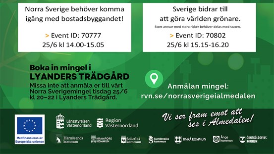 Bild som beskriver seminarierna som Region Västernorrland arrangerar i Almedalen 2024.
