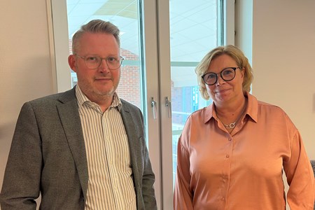 Länsledningens ordförande Mikael Gidlöf, Kramfors kommun och vice ordförande Agneta Nordlander, Region Västernorrland.
