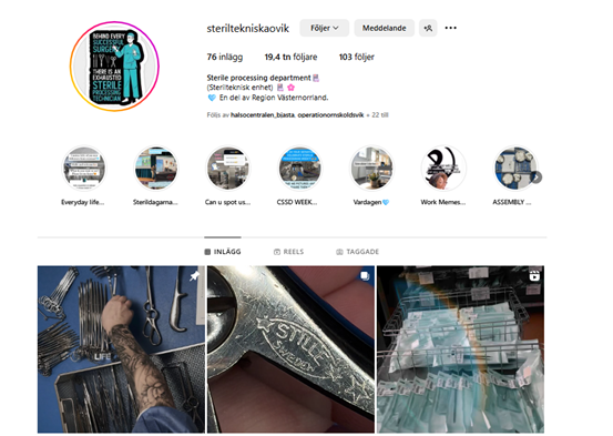 @steriltekniskaovik är Region Västernorrlands största verksamhetsdrivna instagramkonto.