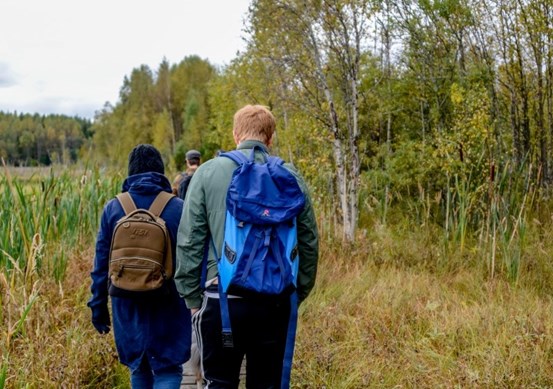 Människor som vandrar i naturen