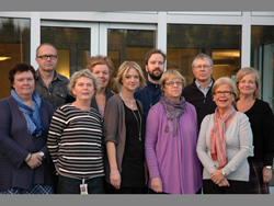 Gruppbild psykiatriska kliniken med Annika Ekeblad tvåa från vänster