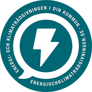 En illustration som är energi- och klimatrådgivnings logotyp.