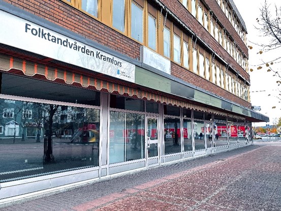 Exteriör på Folktandvårdens klinik i Kramfors.