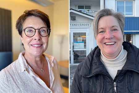 Lena Lindholm, HR-konsult och Anette Linné, enhetschef vid Folktandvården Västernorrland. 