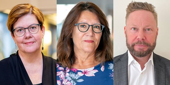 Bildcollage på Åsa Bellander, Anna-Lena Lundberg och Mats Gidlund.