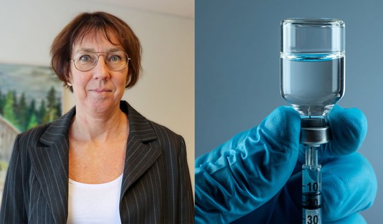 Karin Sellgren och en vaccindos
