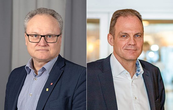 Glenn Nordlund (S), regionstyrelsens ordförande och Dick Rytterdahl, ekonomidirektör.