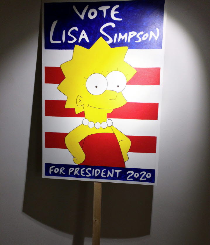 Linda Svedbergs installation Lisa for President, plakat.