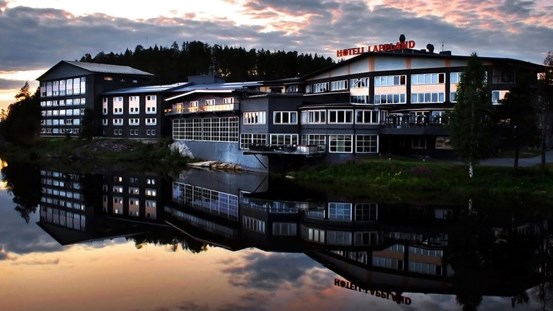 Vy över Hotell Lappland.