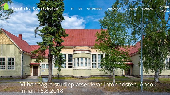 Vy över Nordiska konstskolan.