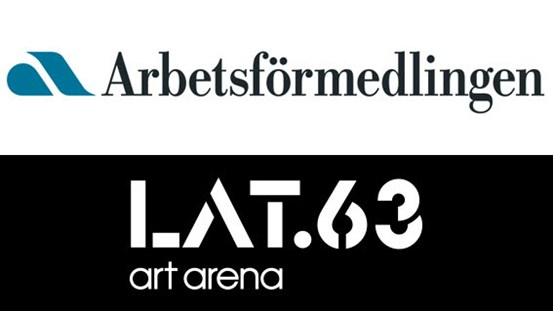 Logotyper, Arbetsförmedlingen och LAT. 63 Art Arena.