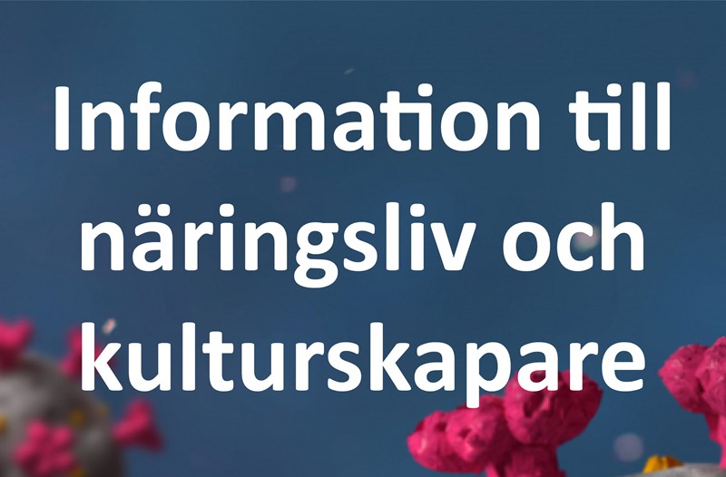 Information från Regional utveckling med anledning av covid-19
