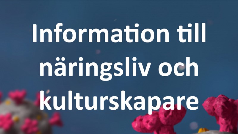 Information från Regional utveckling med anledning av covid-19