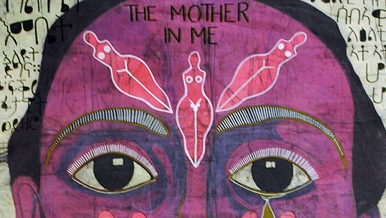 Verk av Rahwa Ghermai, The mother in me, batik.
