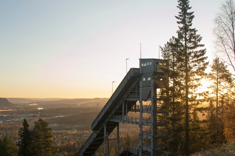 Hoppbacke på Hallstaberget i Sollefteå
