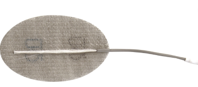 Oval elektrod. Kort kabel med utgång för stimulatorkabel.