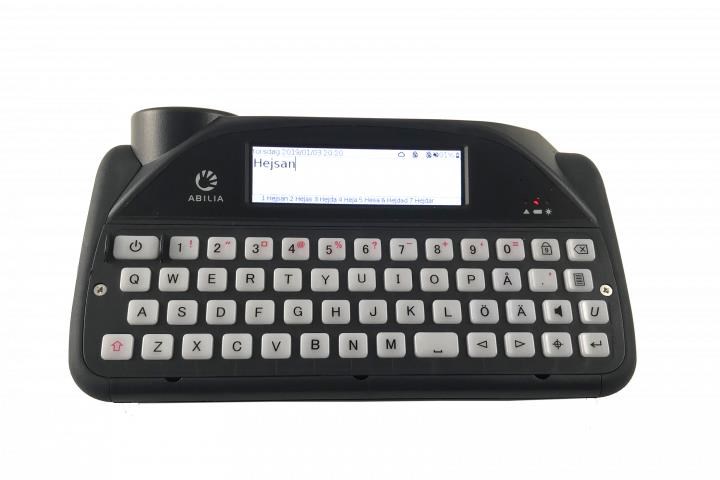 Apparat med tangentbord och liten display