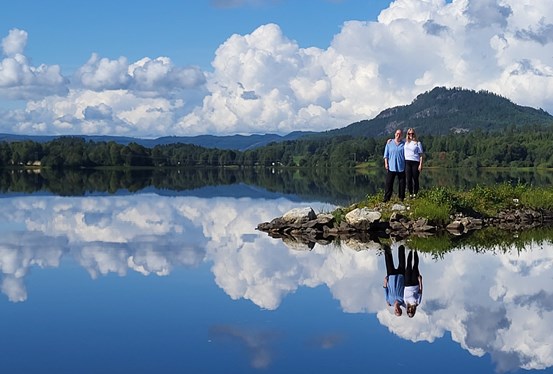 Bild på Torpsjön med Getberget i fonden
