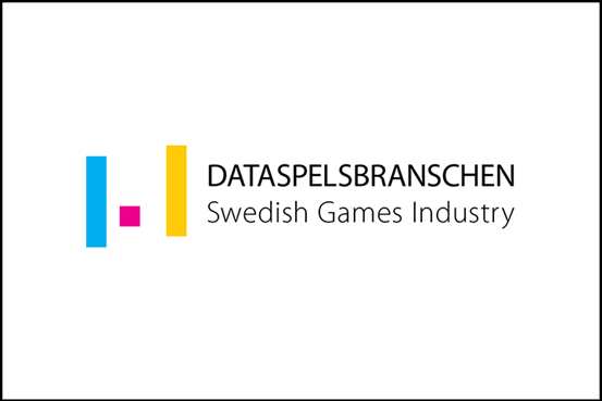 Dataspelsbranschens logotyp mot en vit bakgrund.