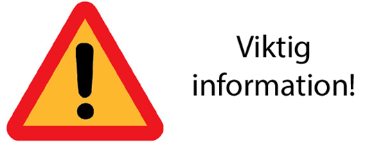 Viktig information.