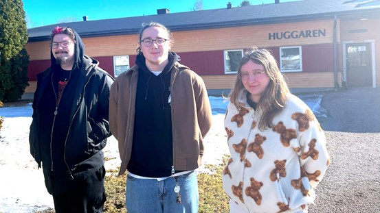 Nicklas Häggström, Emilia Melander och Robin Högberg.