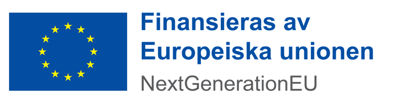 EUs logotyp med texten Finansieras av Europeiska unionen.